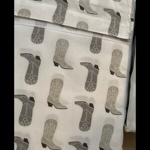 C&C California Gray Cowboy Boot Twin XL Sheet Set